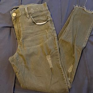 Express mid rise distressed ankle legging